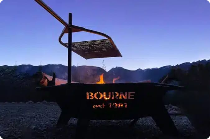 Iron Embers fire pit customer installation